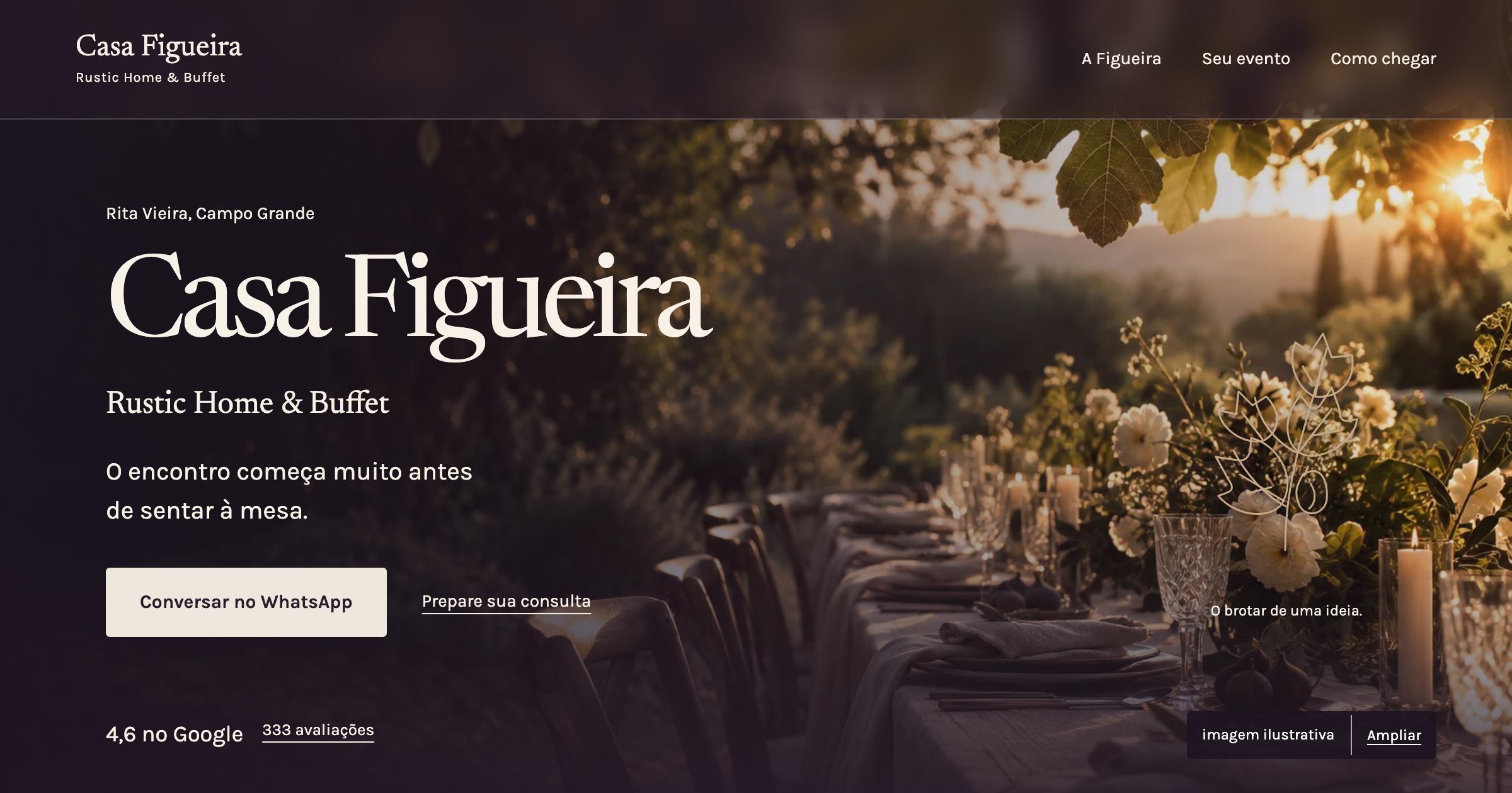 Captura da página de Casa Figueira